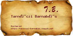 Tarnóczi Barnabás névjegykártya